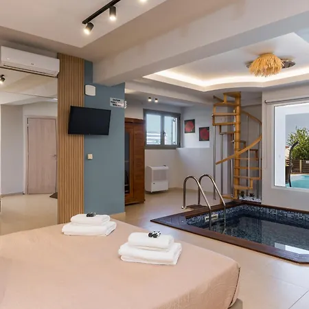 Villa Olive Chrysi Luxury With In-room Plunge Pool La Canea